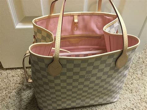 louis vuitton neverfull damier azur rose ballerine replica|louis vuitton never full.